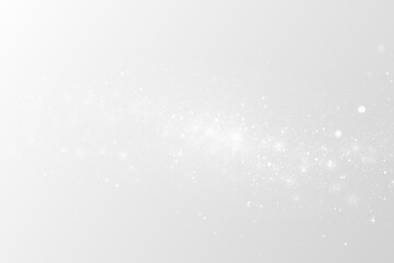White Sparkling Stars and Glitter Overlay Isolated on Transparent Background.PNG