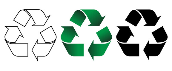 Fototapeta premium Recycling arrows icon collection sustainability graphic PNG
