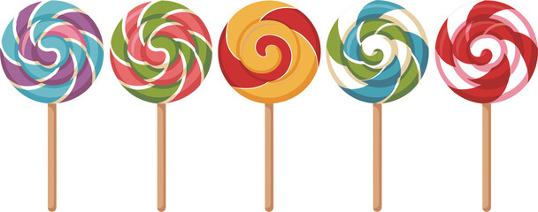 Fun Candy Lollipop Vector Pack for Kids Designs