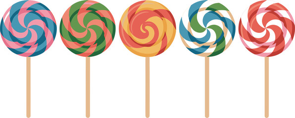 Fun Candy Lollipop Vector Pack for Kids Designs