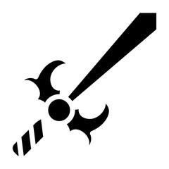 Sword Block Vector Glyph Icon Design