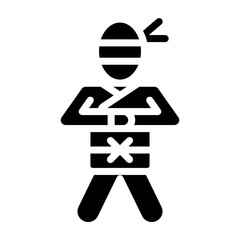 Ninja Special Vector Glyph Icon Design