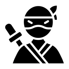 Ninja Generic Vector Glyph Icon Design