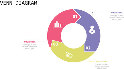 Venn diagram business infographic