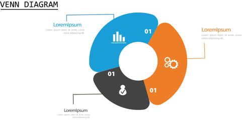 Venn diagram infographic template