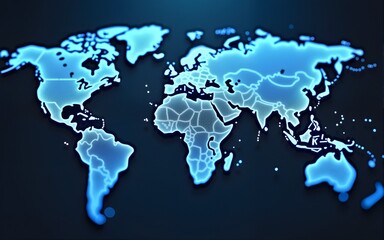 Global business concept of connections and information transfer in the world 3d illustration. High quality