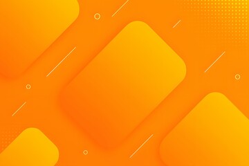 Vibrant Orange Yellow Abstract Background with Rounded Shapes and Dotted Accents