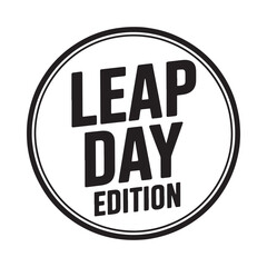 Leap day edition text graphic