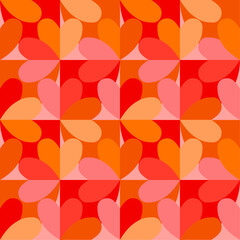 Delightful seamless pattern with dual-colored hearts, perfect for Valentine&rsquo;s Day and romantic occasions. Ideal for textiles, gift wrap, banners, love-themed graphics, and sweet decorative projects.