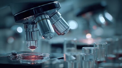 Sophisticated microscopic analysis and scientific exploration in laboratory