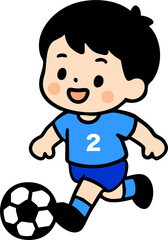 Happy Children Playing Soccer