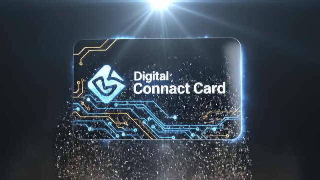 Displaying a Digital Connect Card With Gold Sand Animation