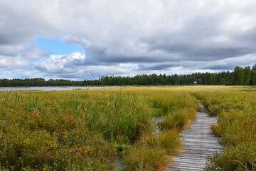 Obraz premium At the lake in summer, Tourville, Québec, Canada