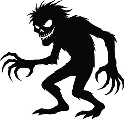 vector illustration of cartoon zombie