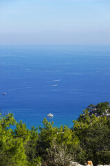 The view from Calis mountain, the mountain between Kemer and Camyva, Turkey	