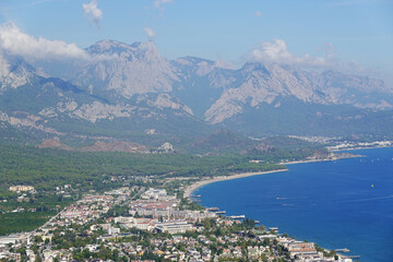 The view of Kemer from Calis mountain, the mountain between Kemer and Camyva, Turkey