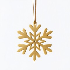 Gold Snowflake Ornament Isolated