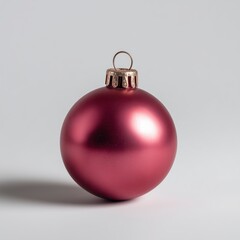Matte Red Christmas Ornament Isolated