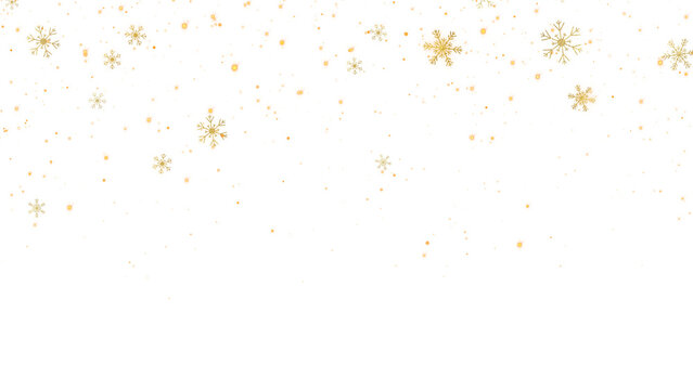 snow flakes and glitter golden lights falling on transparent background,png snow flakes new year and Christmas isolated vertical social media design element	