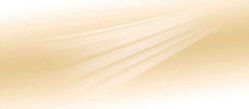 Light rays yellow overlay effect isolated on a transparent background 