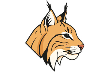 Vector illustration of a lynx head