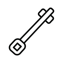 Seatbelt Icon - Outline Car Safety Belt and Buckle Symbol