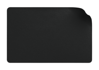 Black Sticker with Top-Right Corner Curl
