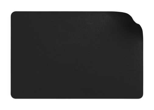 Black Sticker with Top-Right Corner Curl