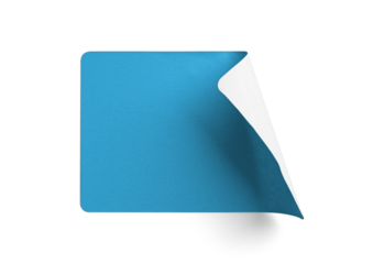 Top-Right Peel Blue Sticker