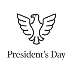 Fototapeta premium President s day eagle emblem with text