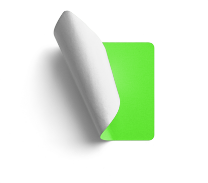 Front-Facing Curl Green Sticker