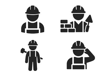 Construction workers engaged in various tasks at a building site during daytime