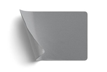 Bottom-Left Curl Grey Sticker