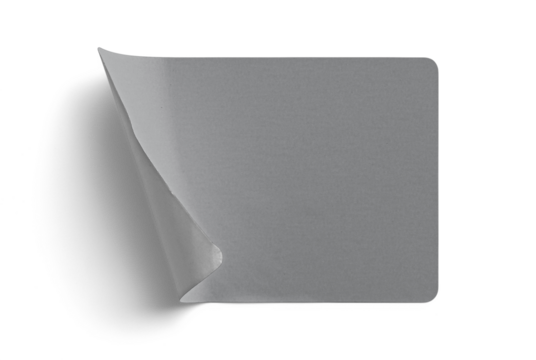 Bottom-Left Curl Grey Sticker