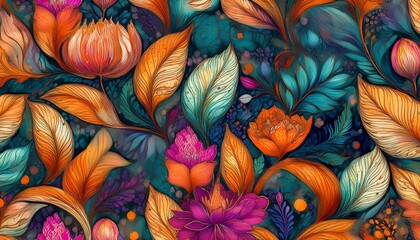 seamless hand painted dirt and floral pattern in the s seamless texture