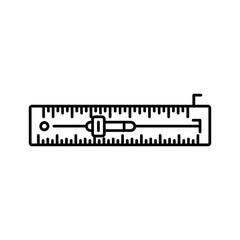 Sliding Ruler Measurement Tool Outline Icon