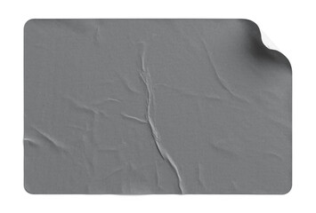 Grey Sticker Top-Right Curl with Creases