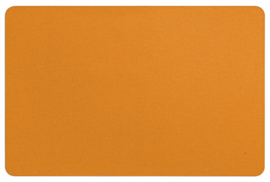 Flat Orange Sticker with Rounded Corners