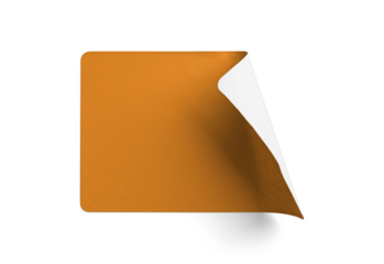 Top-Right Peel Orange Sticker