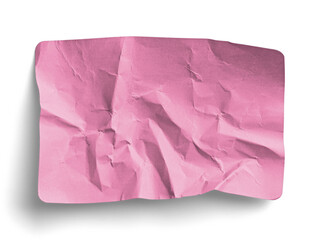 Folded Pink Sticker with Soft Wrinkles