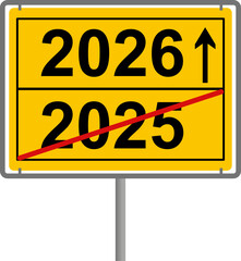 Jahreswechsel 2025 zu 2026