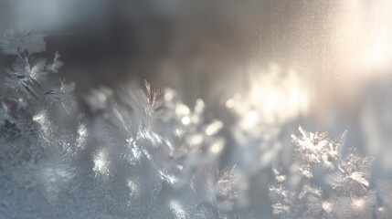 Minimal Silver Frosted Christmas Background