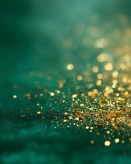 Minimal Pine Green & Gold Christmas Background