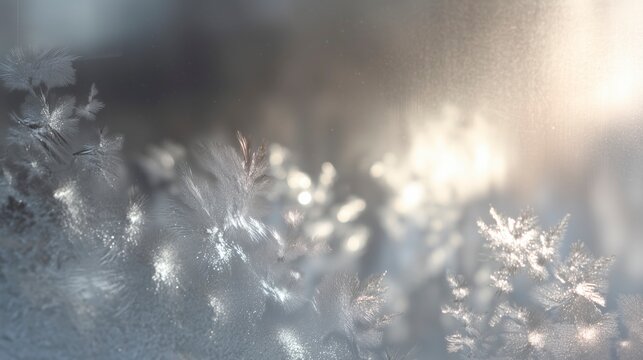 Minimal Silver Frosted Christmas Background