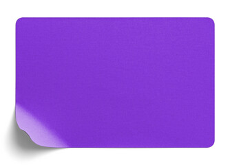 Purple Sticker with Bottom-Left Corner Peel