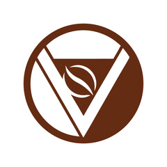 modern coffee bean logo design
