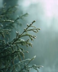 Minimal Forest Green Scandinavian Christmas Background