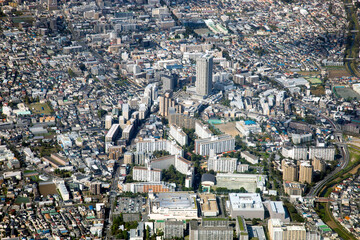 東京都調布市国領町付近を空撮