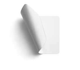 Front-Facing Curl White Sticker