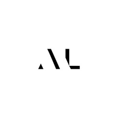 letter AL initial logo icon vector template